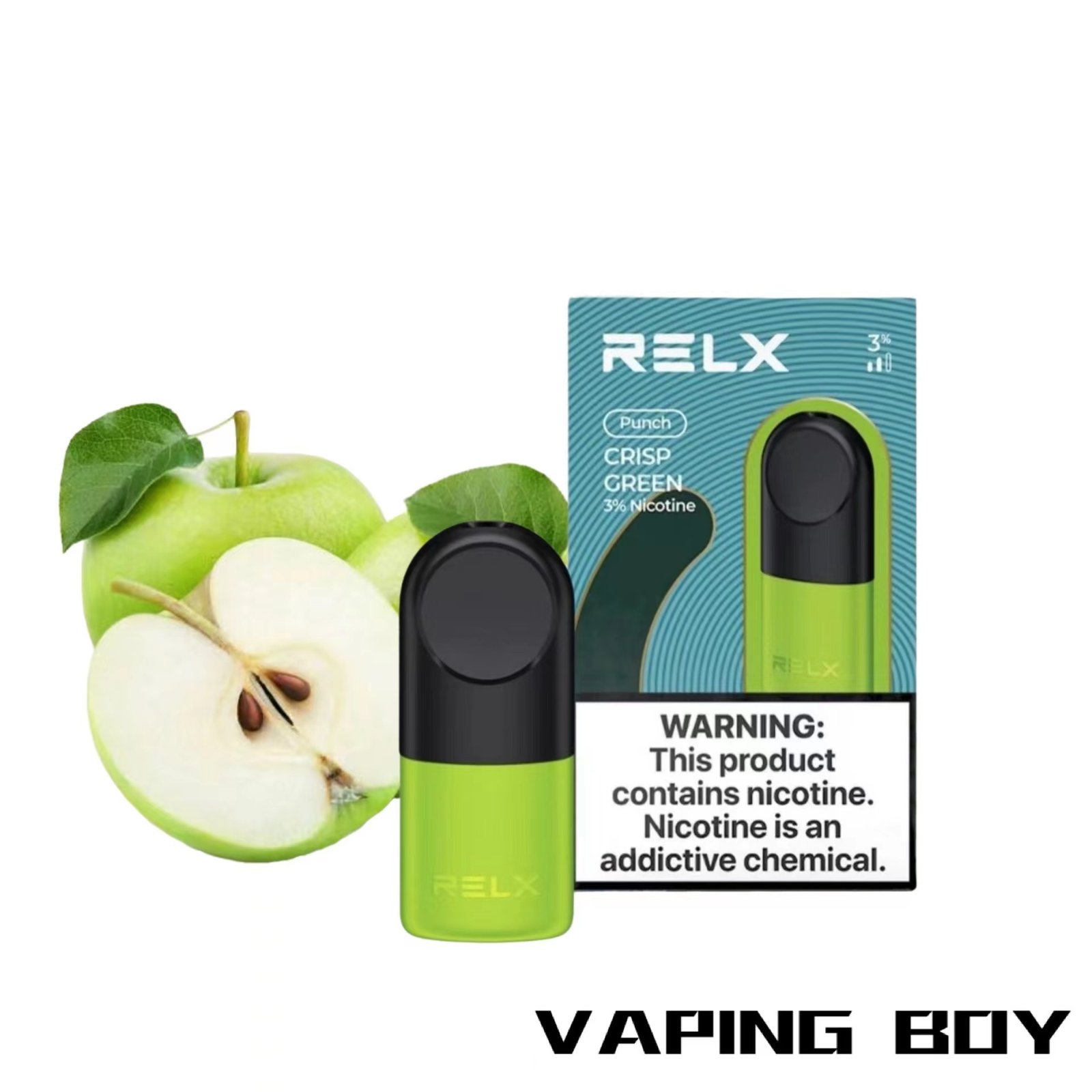RELX Infinity POD- Crisp Apple(Green) - Image 2