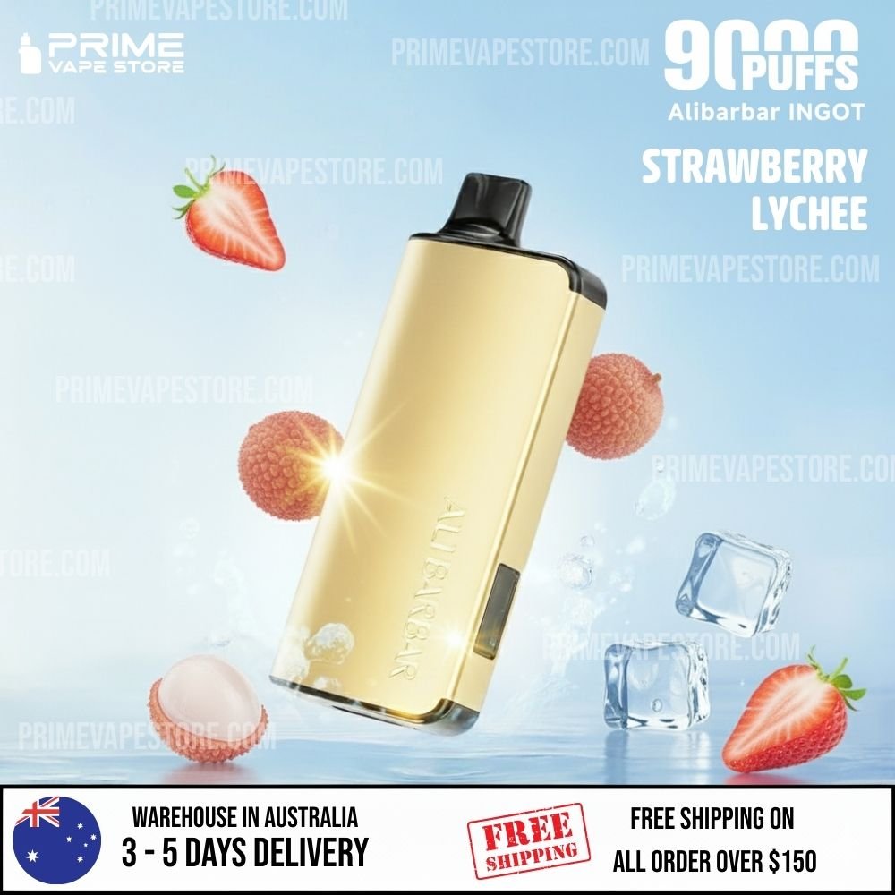 ALIBARBAR INGOT 9000 Puffs Strawberry Lychee