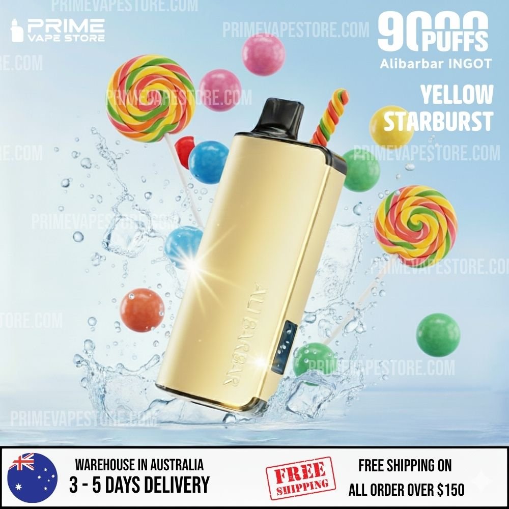 ALIBARBAR INGOT 9000 Puffs Yellow Starburst