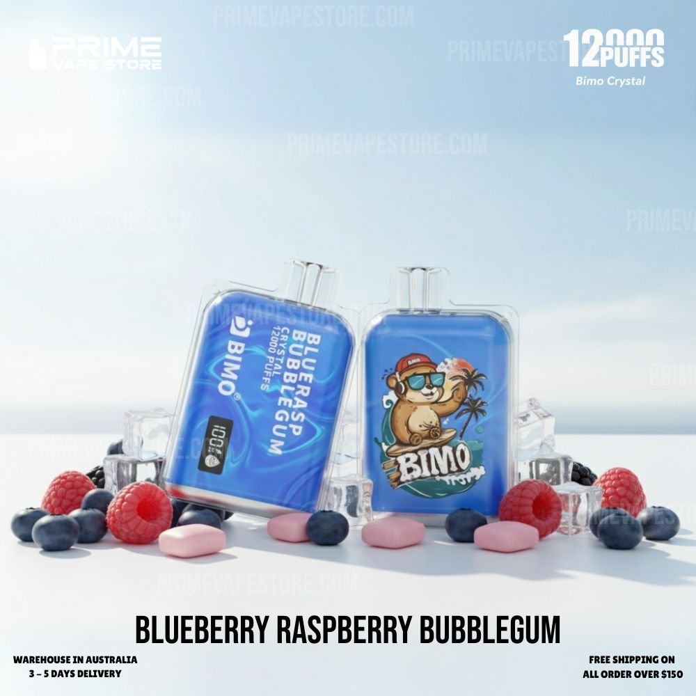 BIMO Crystal 12000 Puffs Blueberry Raspberry Bubblegum