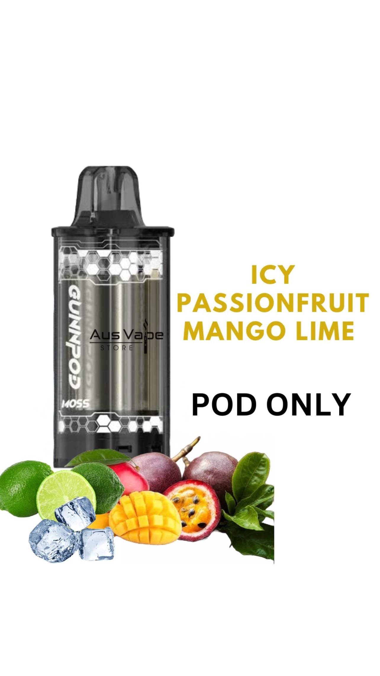 GUNNPOD MOSS POD – ICY PASSIONFRUIT MANGO ICE – 8000 PUFFS