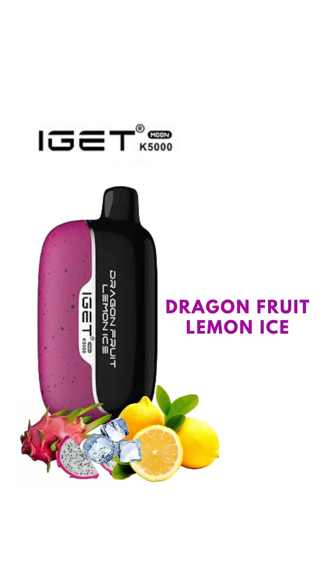 IGET MOON – DRAGON FRUIT LEMON ICE – 5000 PUFFS