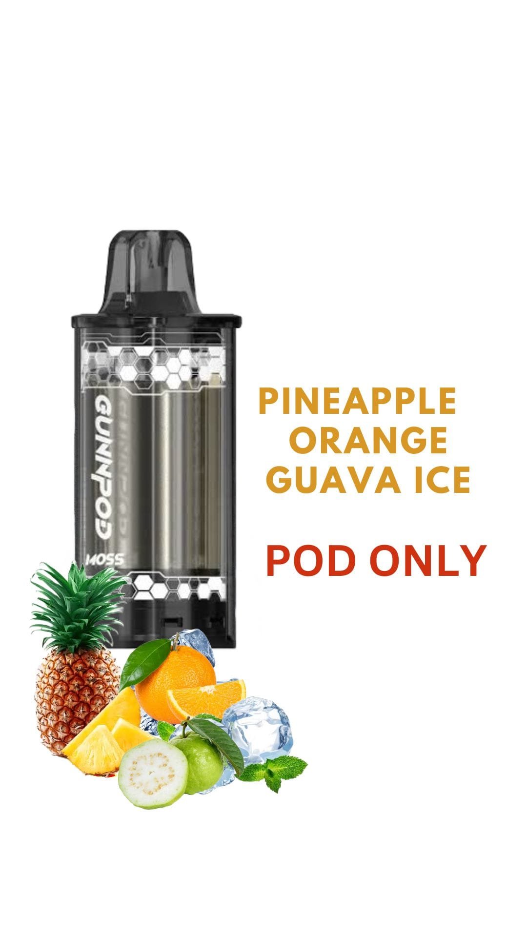 GUNNPOD MOSS POD – PINEAPPLE ORANGE GUAVA ICE – 8000 PUFFS