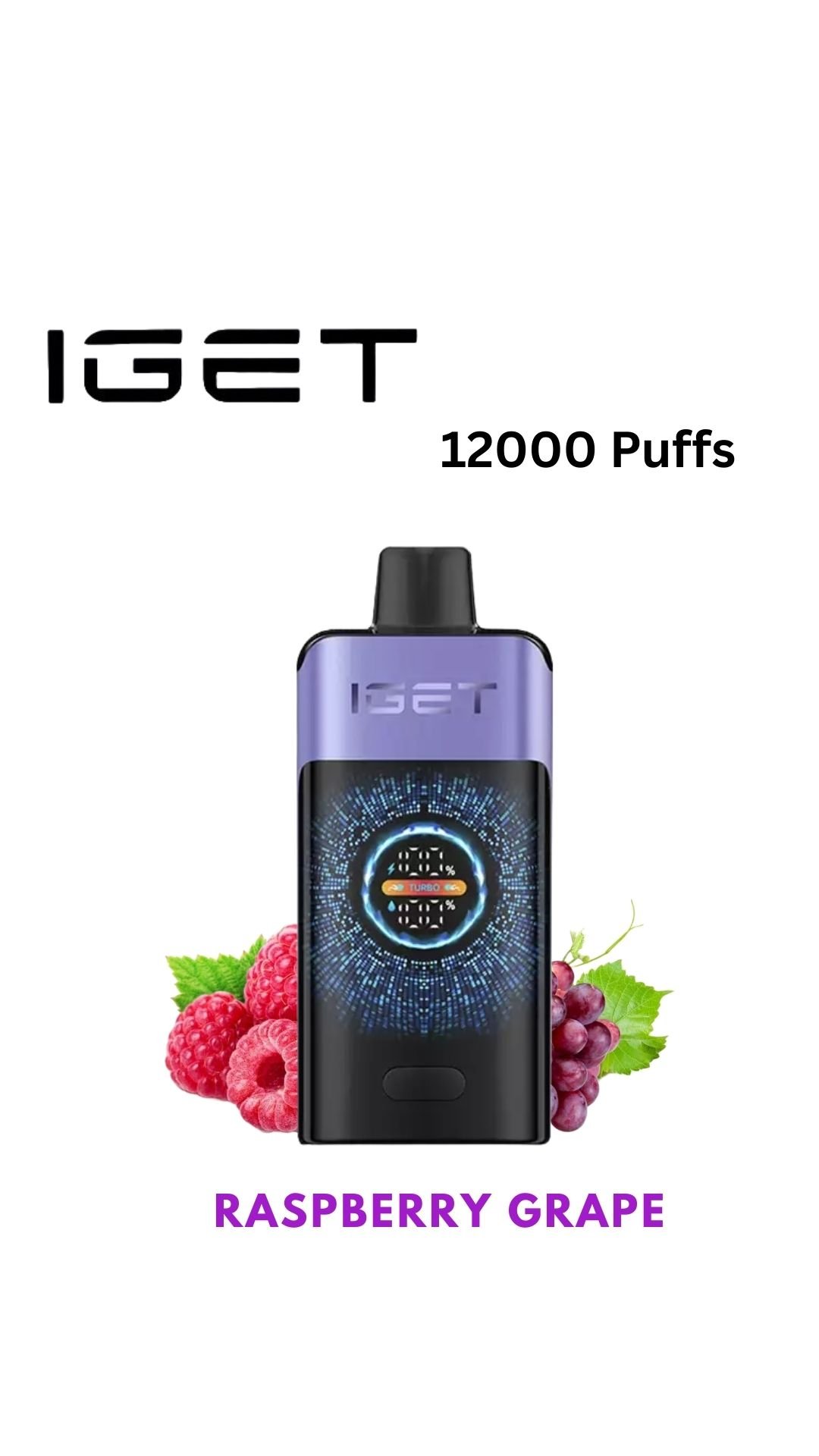 IGET ONE – RASPBERRY GRAPE – 12000 PUFFS
