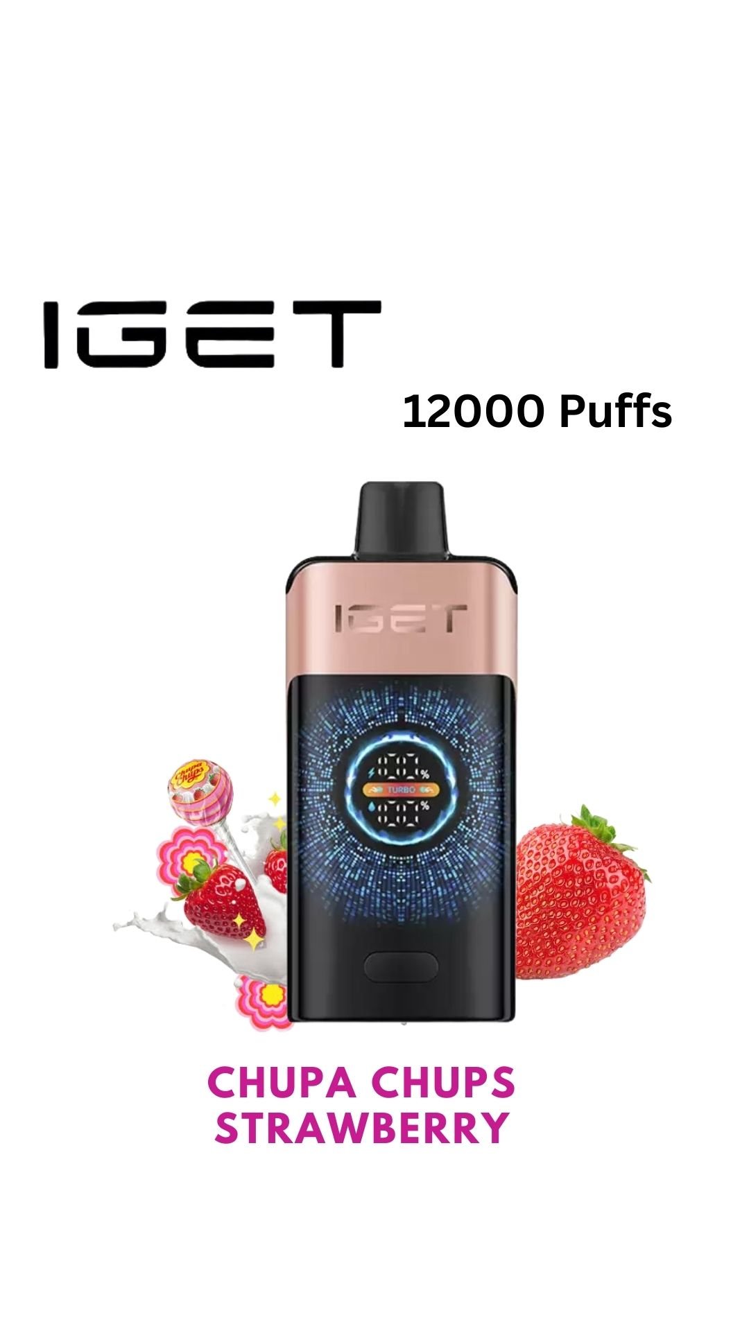 IGET ONE – CHUPA CHUPS STRAWBERRY – 12000 PUFFS