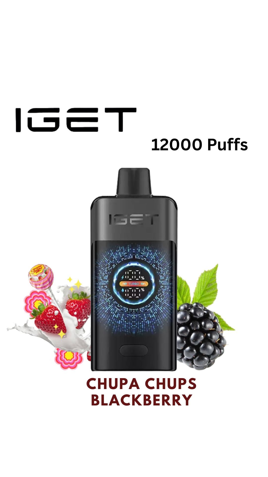IGET ONE – CHUPA CHUPS BLACKBERRY – 12000 PUFFS