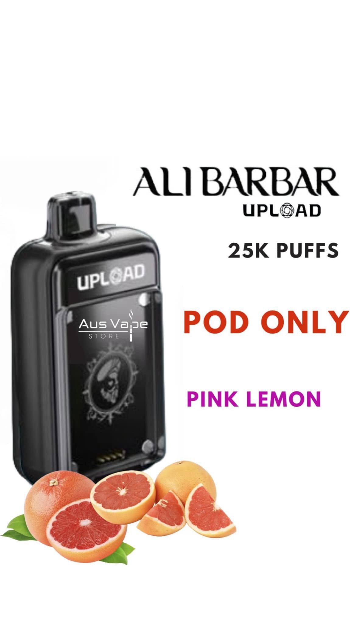 ALIBARBAR UPLOAD POD ONLY – PINK LEMON – 25000 PUFFS