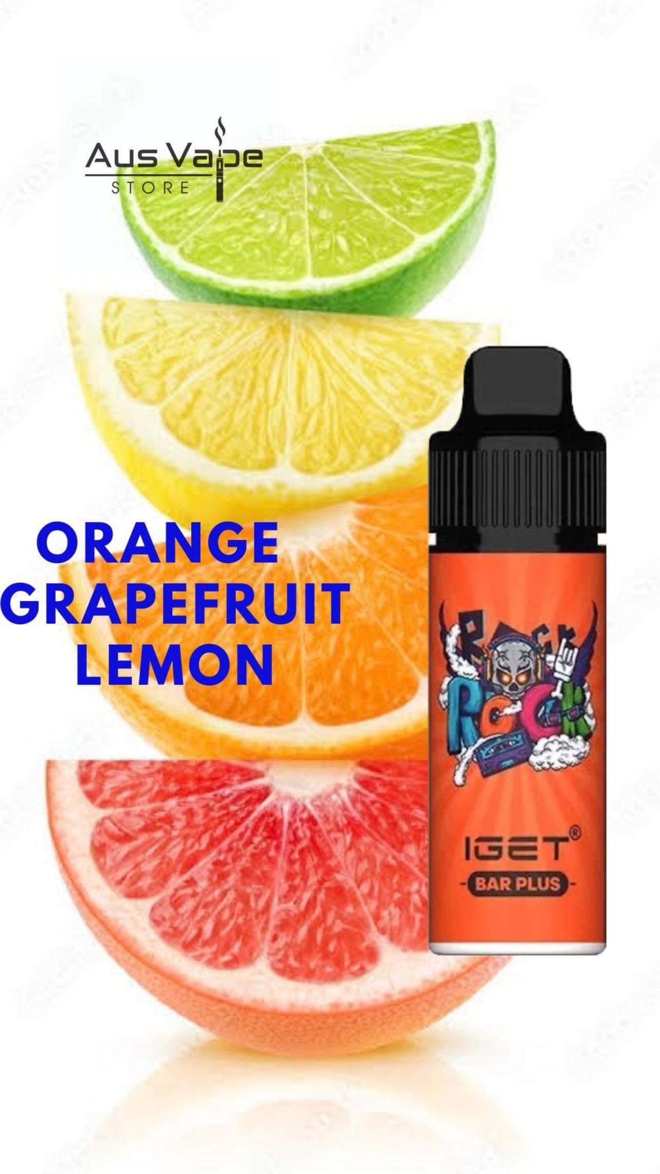IGET BAR PLUS – ORANGE GRAPE FRUIT LEMON – 6000 PUFFS
