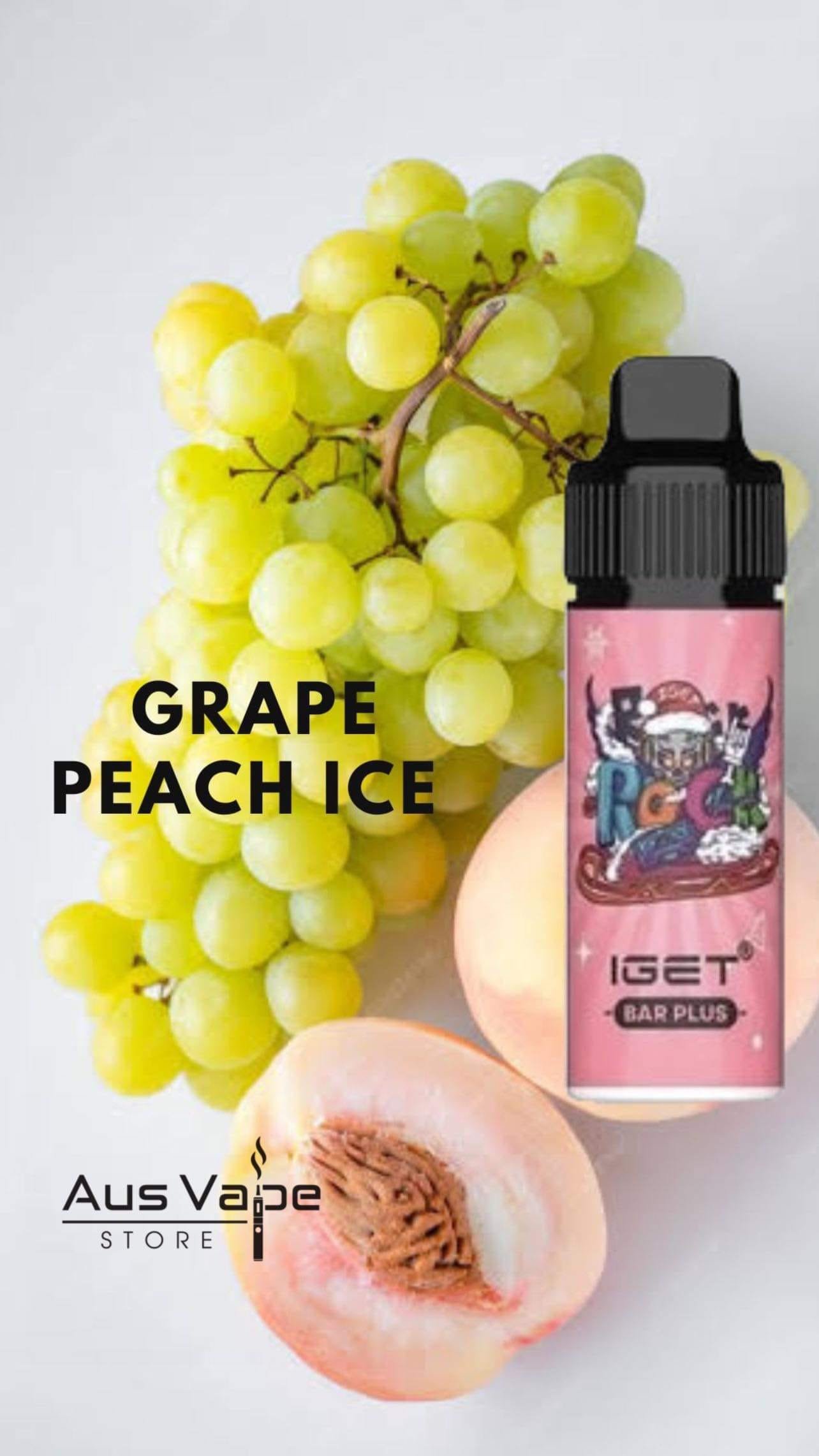 IGET BAR PLUS – GRAPE PEACH ICE – 6000 PUFFS