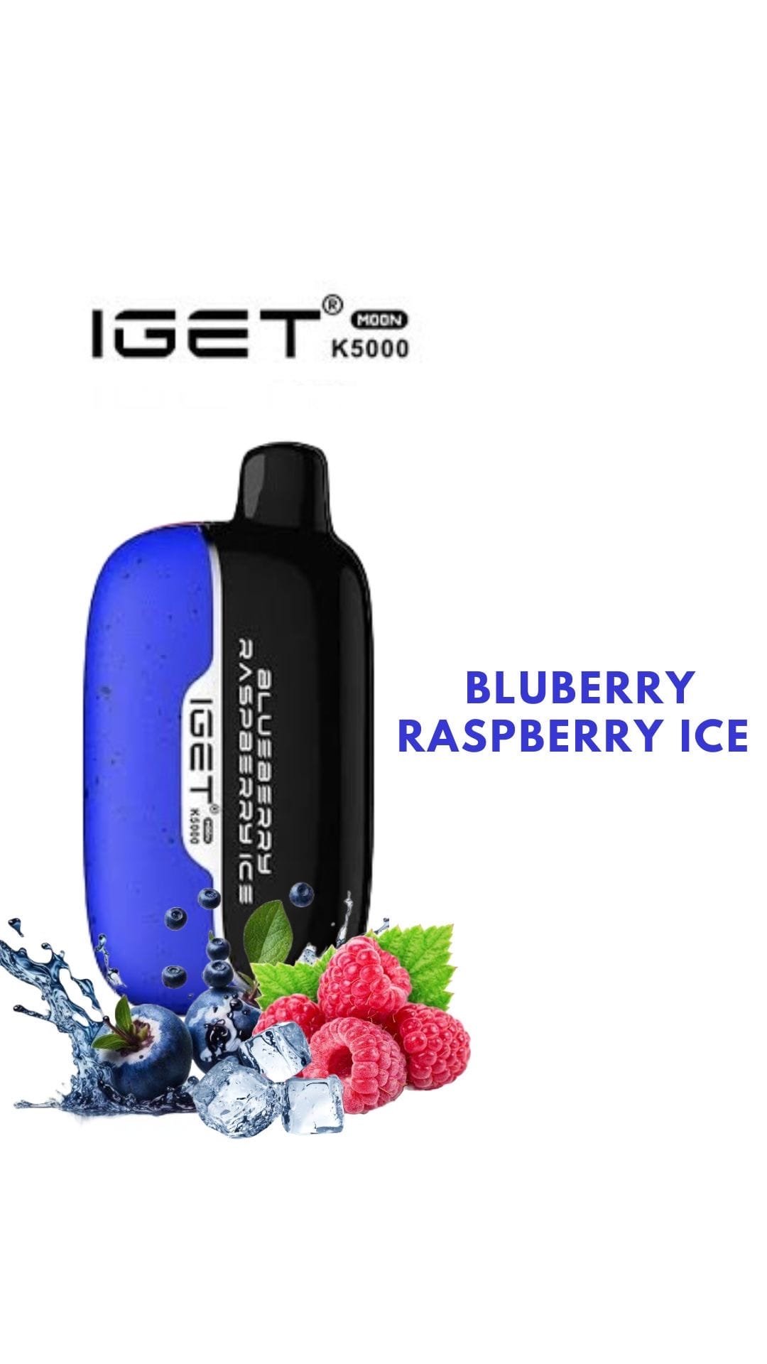 IGET MOON – BLUEBERRY RASPBERRY ICE – K5000 PUFFS