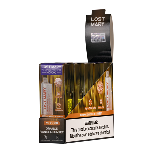 Orange Vanilla Sunset Lost Mary MO5000 (Glitter Edition) - Image 2