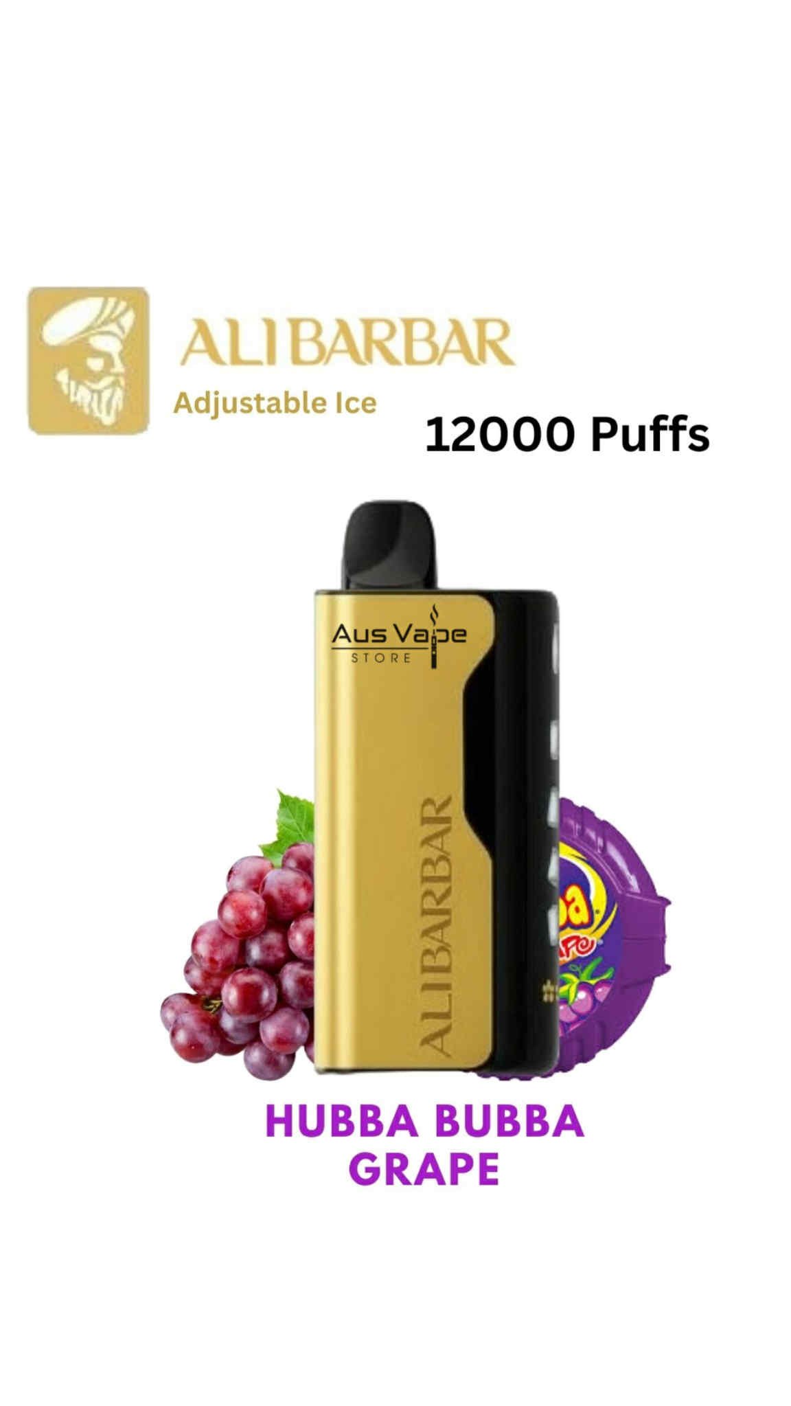 ALIBARBAR ICE ADJUST – HUBBA BUBBA GRAPE – 12000 PUFFS