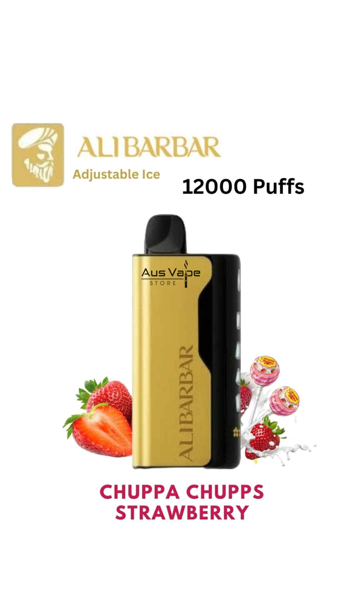 ALIBARBAR ICE ADJUST – CHUPA CHUPS STRAWBERRY – 12000 PUFFS