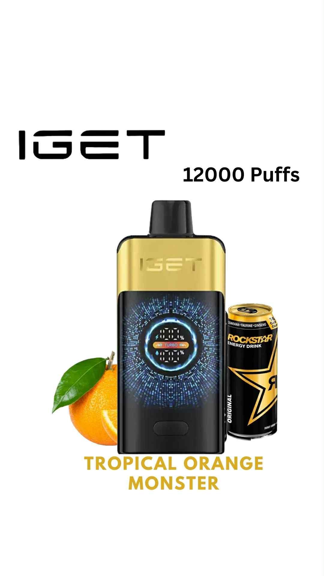 IGET ONE – TROPICAL ORANGE MONSTER – 12000 PUFFS