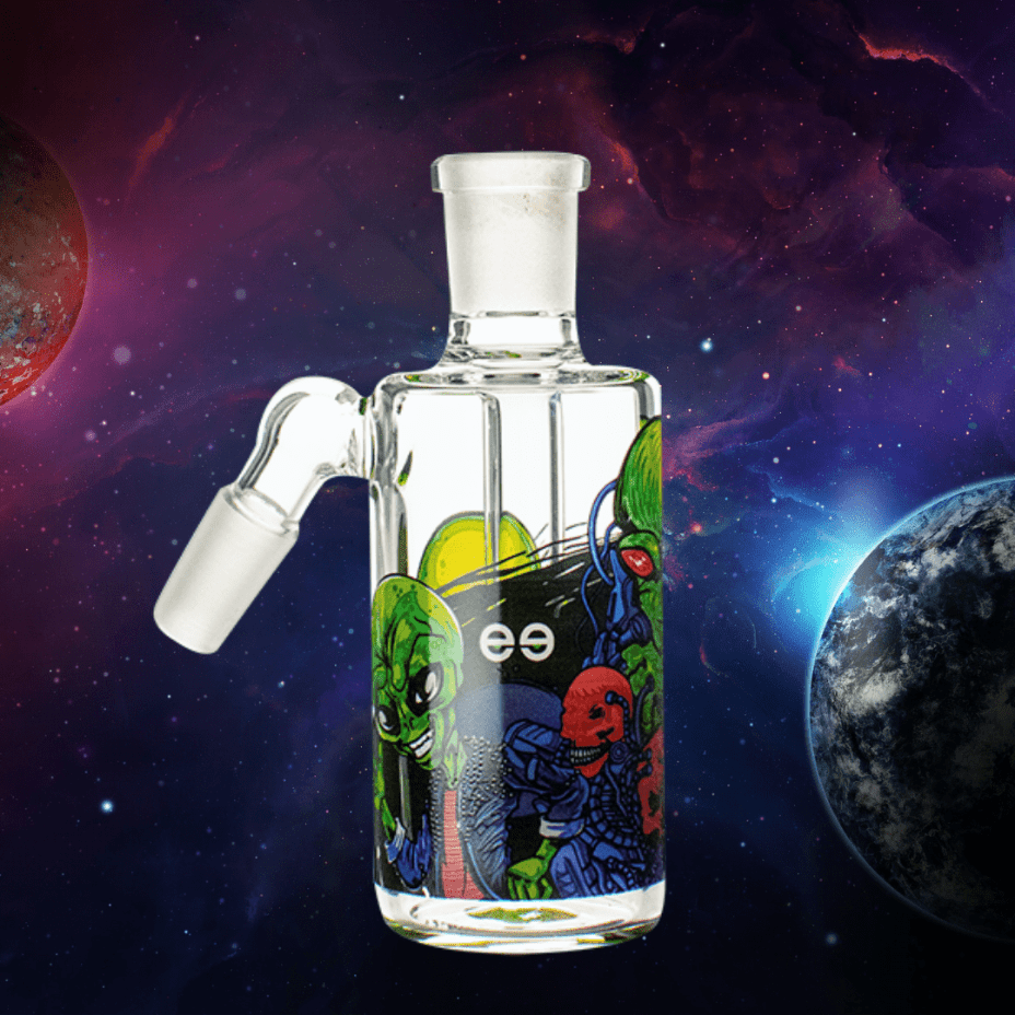 Cheech Glass 14mm 45° Alien Decal Ash Catcher