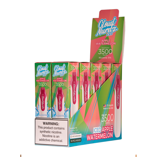 Iced Apple Watermelon Cloud Nurdz 3500 - Image 2