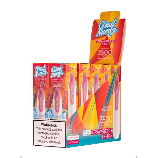 Iced Strawberry Lemon Cloud Nurdz 3500 - Image 2