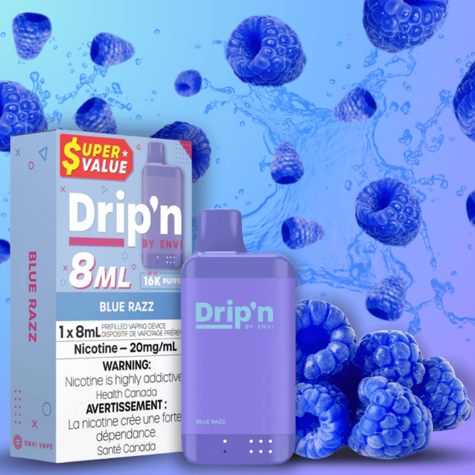 Drip’n by Envi 16K Disposable Vape – Blue Razz - Image 2