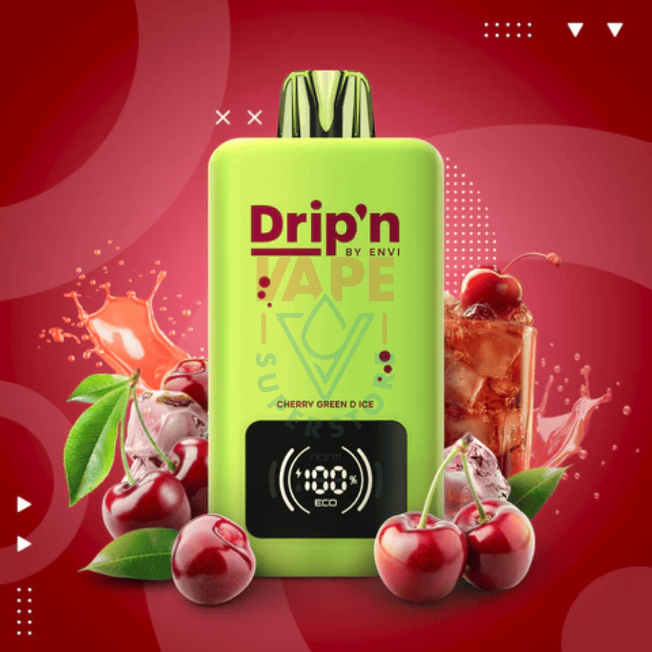 Drip’n by Envi 70K Disposable Vape – Cherry Green D Ice