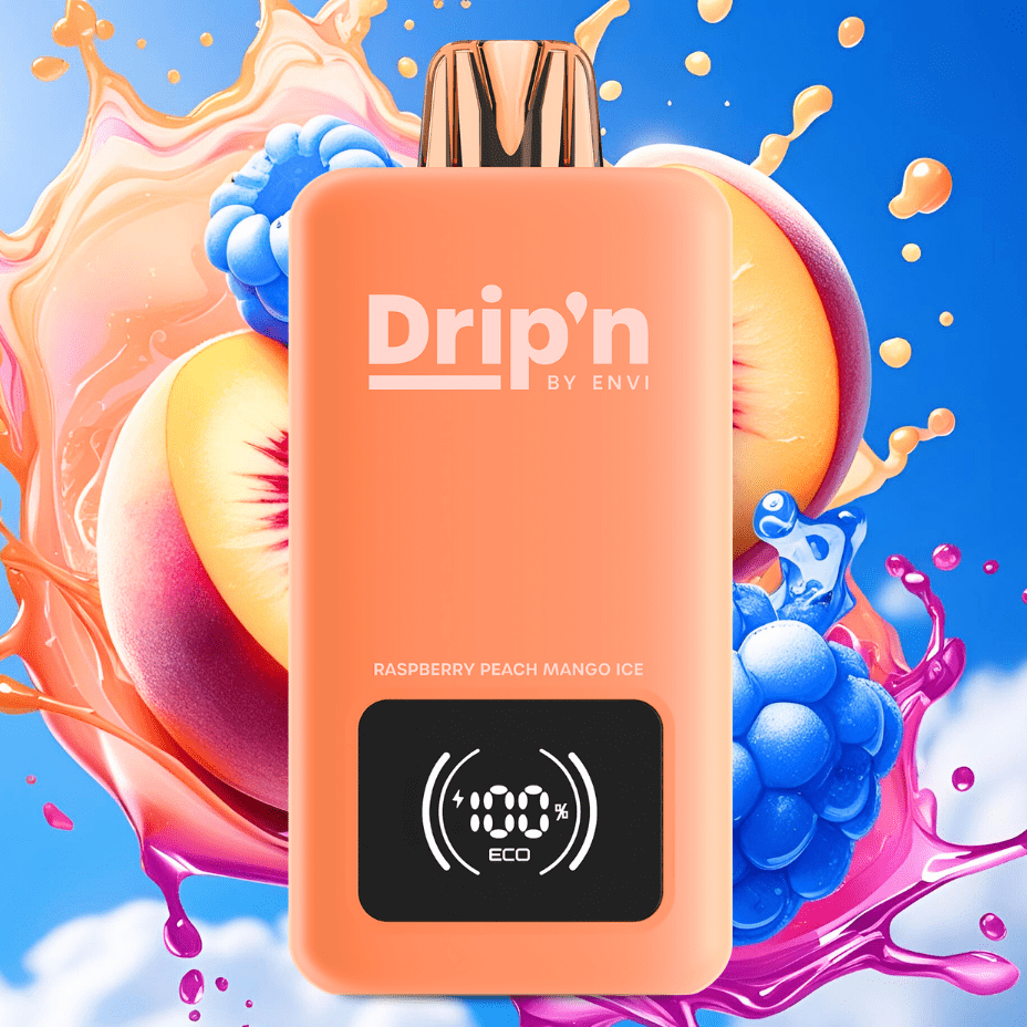 Drip’n by Envi 70K Disposable Vape – Peach Blue Razz Ice - Image 2