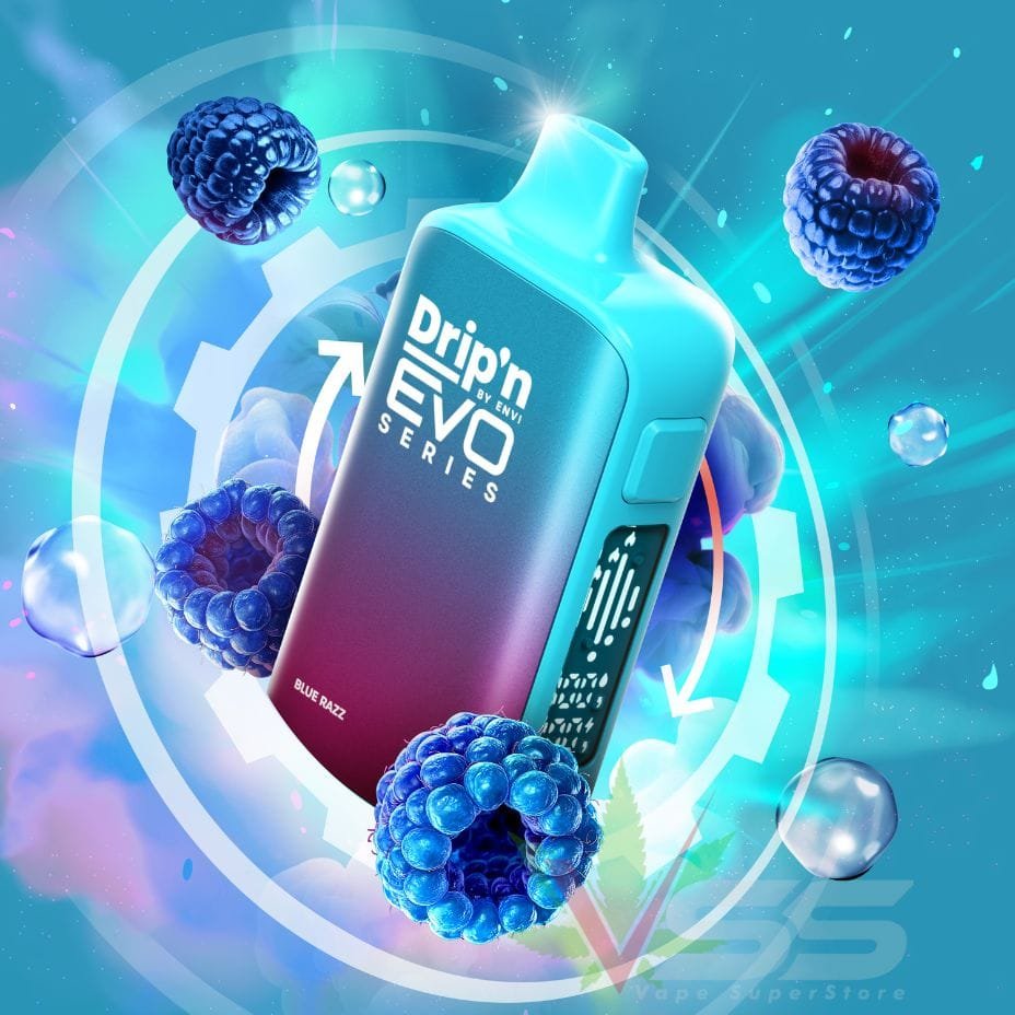 Drip’n by Envi Evo 63K Disposable Vape – Blue Razz