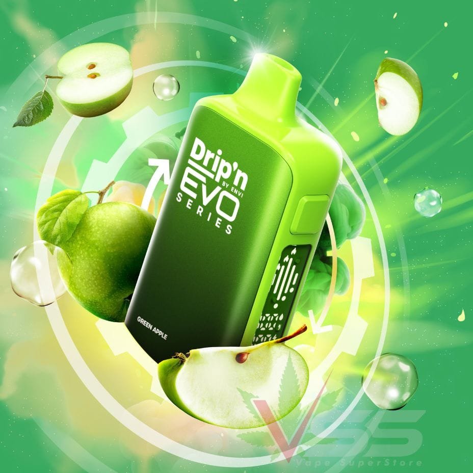 Drip’n by Envi Evo 63K Disposable Vape – Green Apple