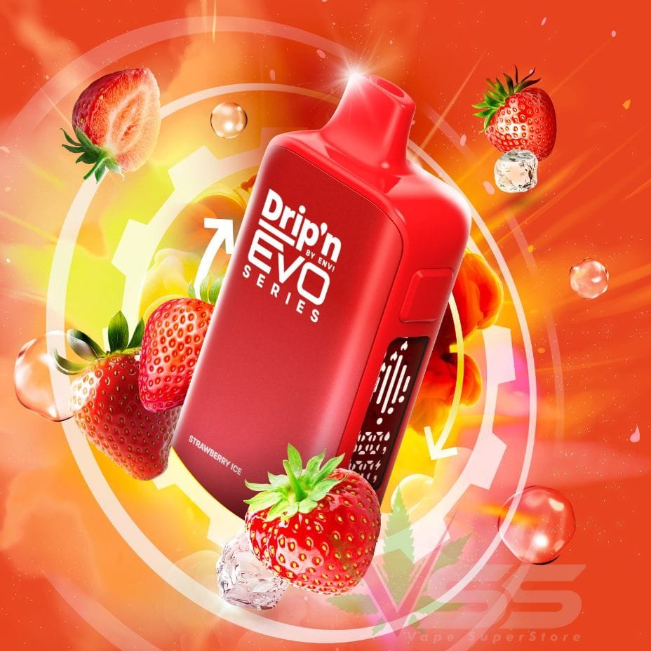 Drip’n by Envi Evo 63K Disposable Vape – Strawberry Ice