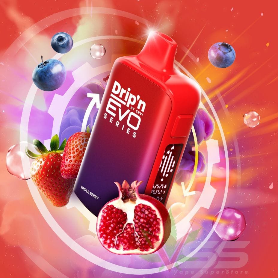 Drip’n by Envi Evo 63K Disposable Vape – Triple Berry