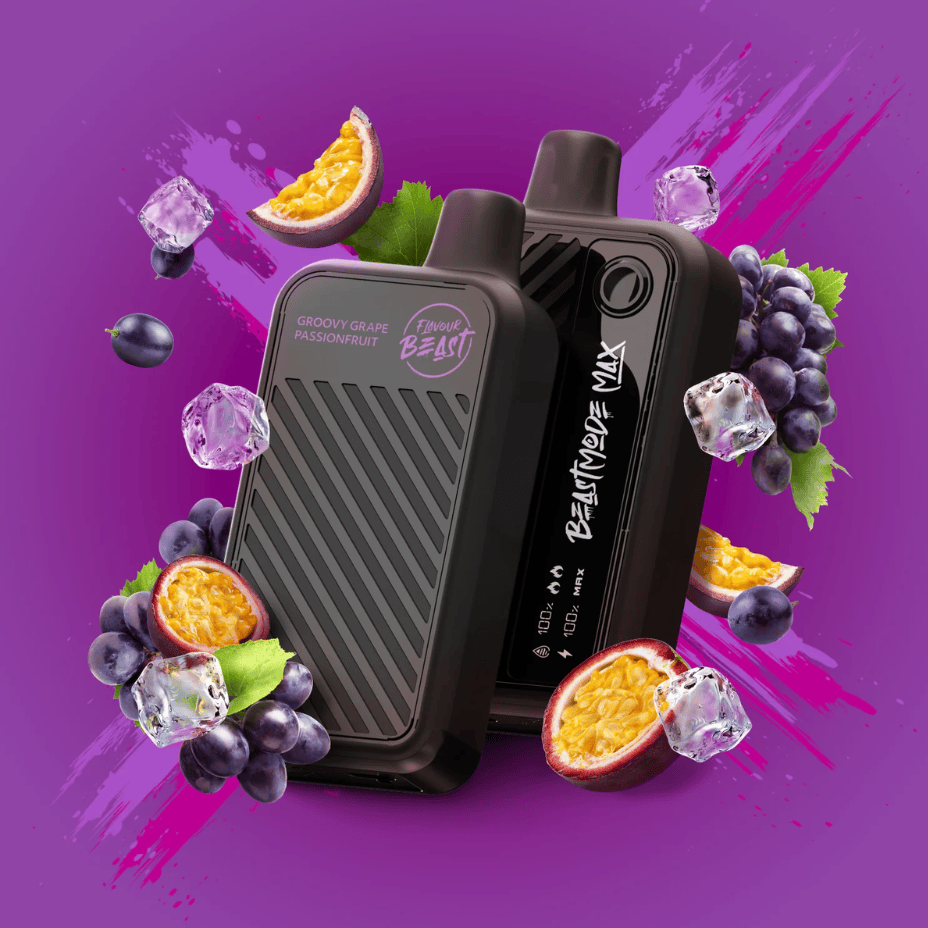 Flavour Beast Beast Mode Max 18k Disposable – Groovy Grape Passionfruit Iced