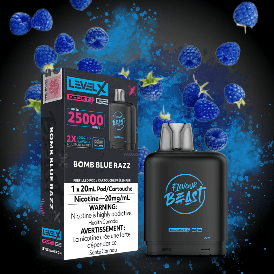 Flavour Beast Level X Boost G2 Pod – Bomb Blue Razz