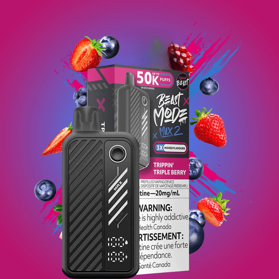 Flavour Beast Mode Max 2 50K Disposable Vape – Trippin Triple Berry - Image 2