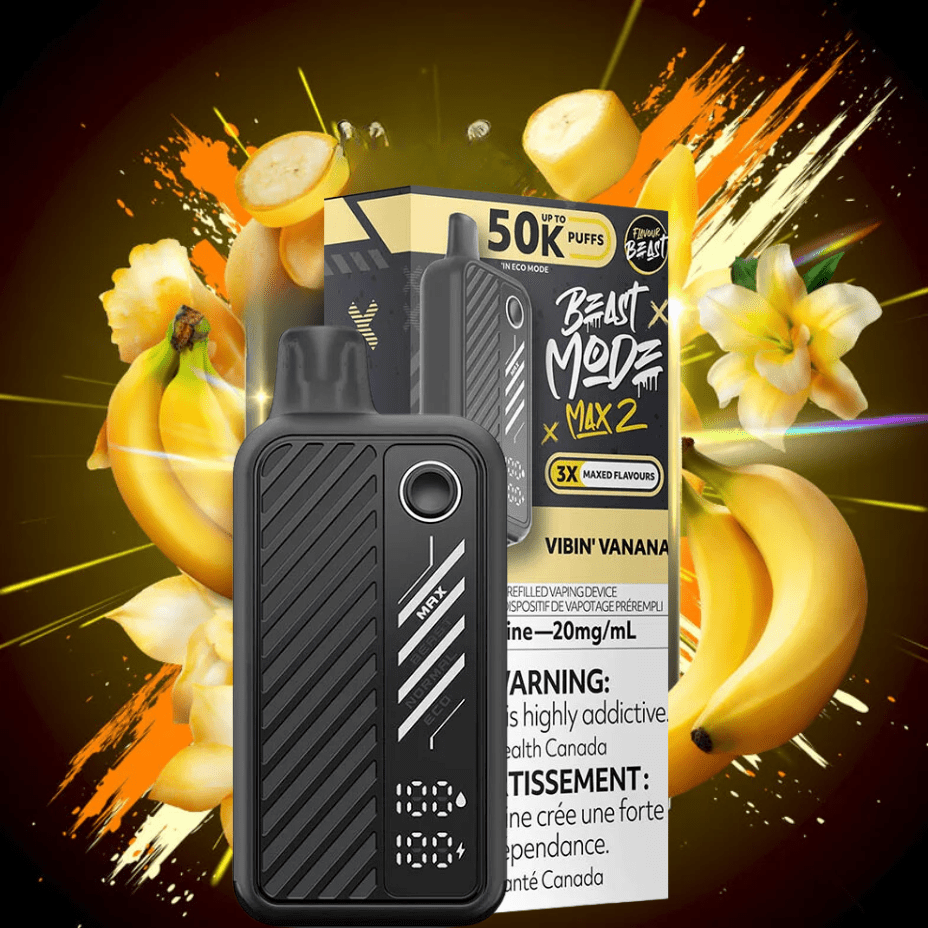 Flavour Beast Beast Mode Max 2 50K Disposable Vape – Vanilla Banana - Image 2