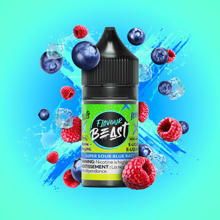 Super Sour Blue Razz Iced Salts by Flavour Beast E-Liquid