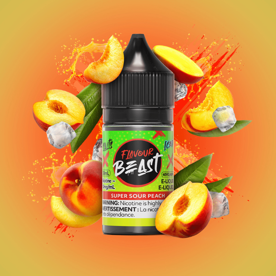 Super Sour Peach Iced Salts by Flavour Beast E-Liquid