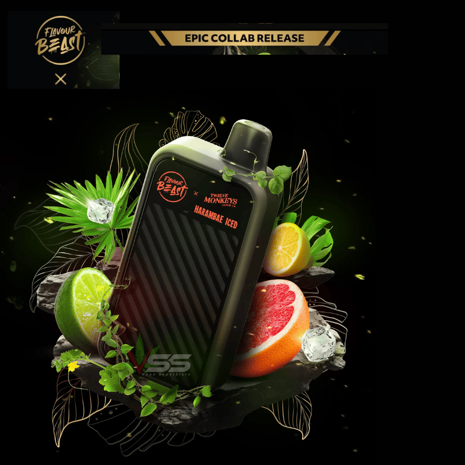 Flavour Beast X 12 Monkeys Beast Mode Max 2 50K Disposable-Harambae Iced - Image 2