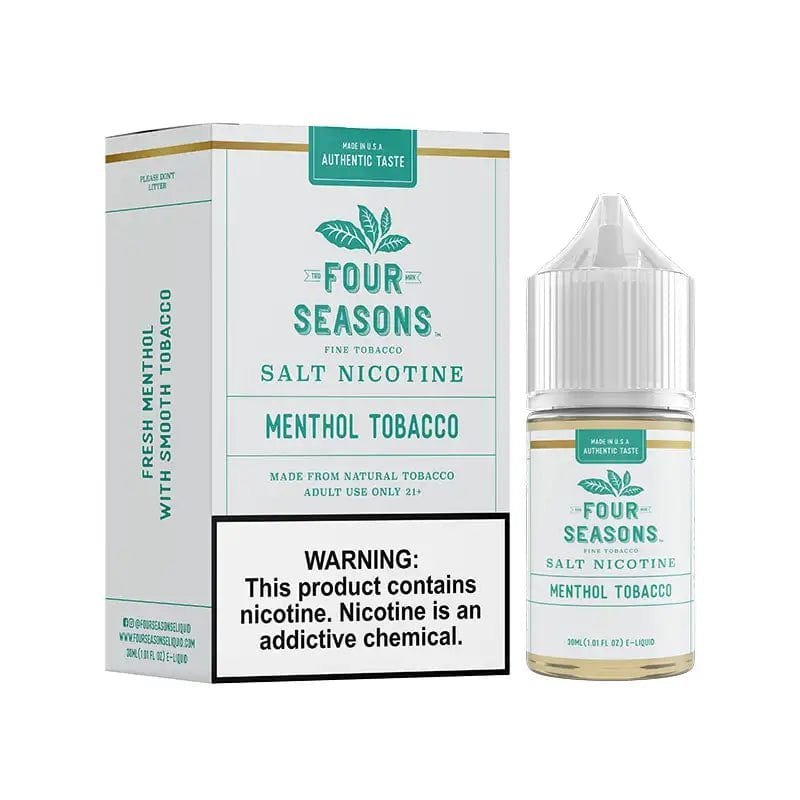 Four Seasons E-Liquids Menthol Tobacco 30ml Nic Salt Vape Juice - Image 2