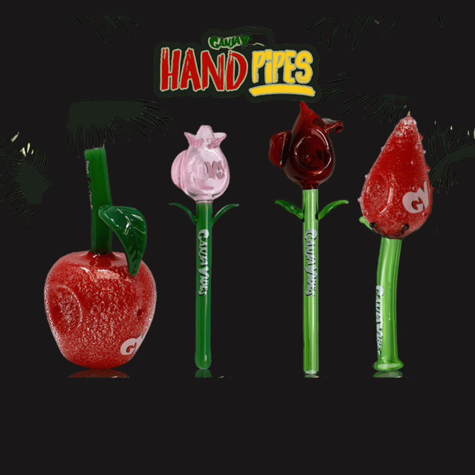 Ganja Vibes Glass Weed Hand Pipes-5″