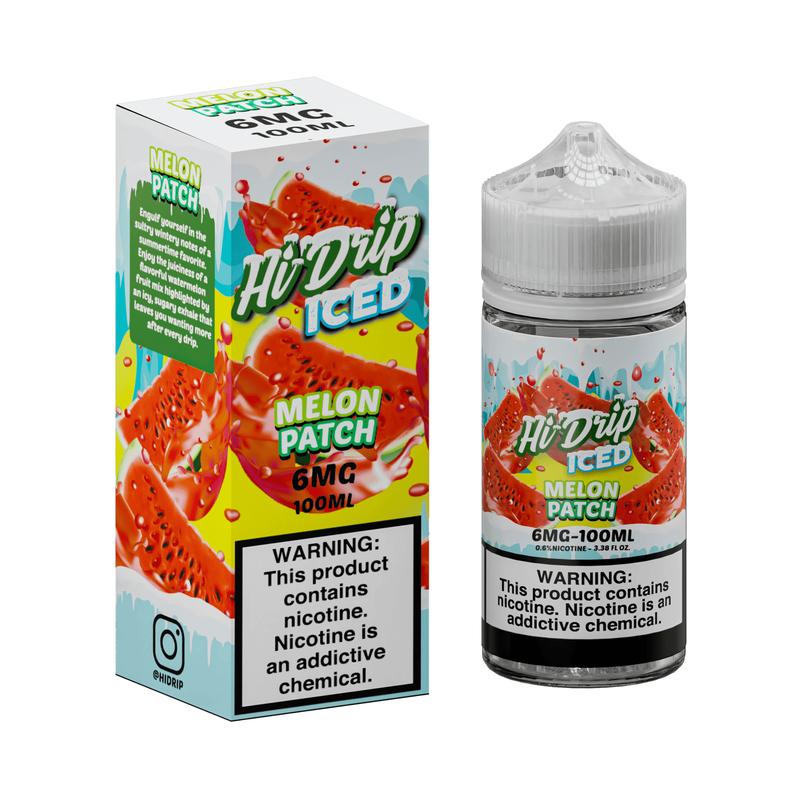 Hi-Drip Iced Melon Patch 100ml Vape Juice - Image 3