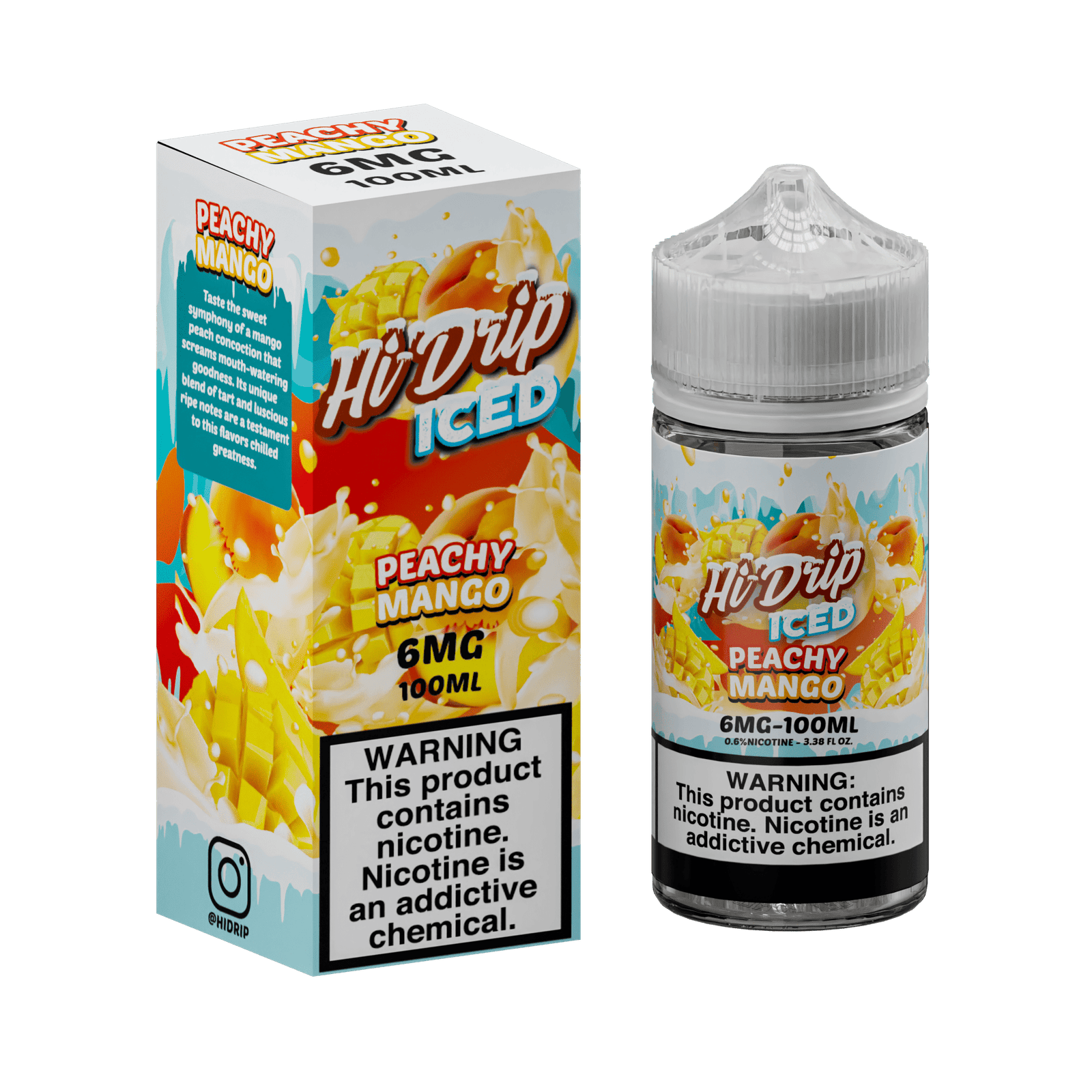 Hi-Drip Iced Peachy Mango 100ml Vape Juice - Image 3