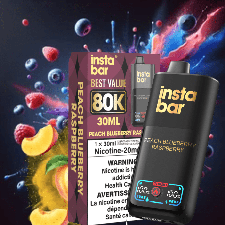 Insta Bar 80K Disposable Vape – Peach Blueberry Raspberry
