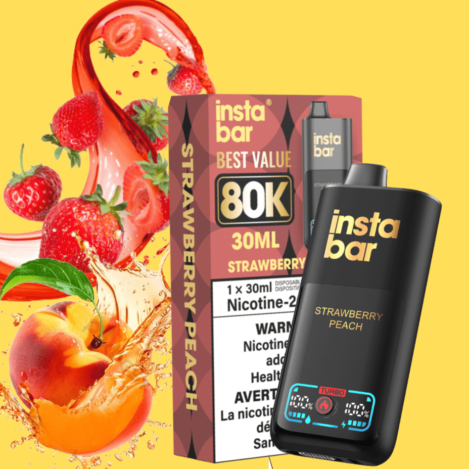 Insta Bar 80K Disposable Vape – Strawberry Peach