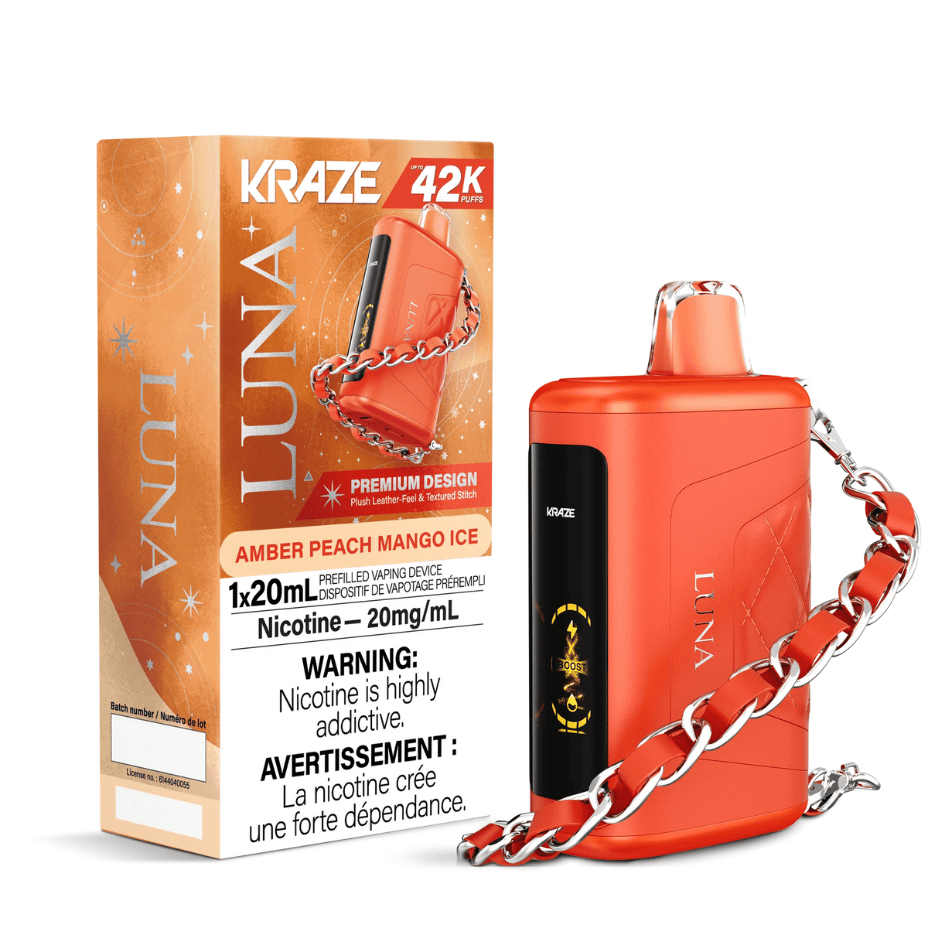 Kraze Luna 42K Disposable Vape – Amber Peach Mango Ice