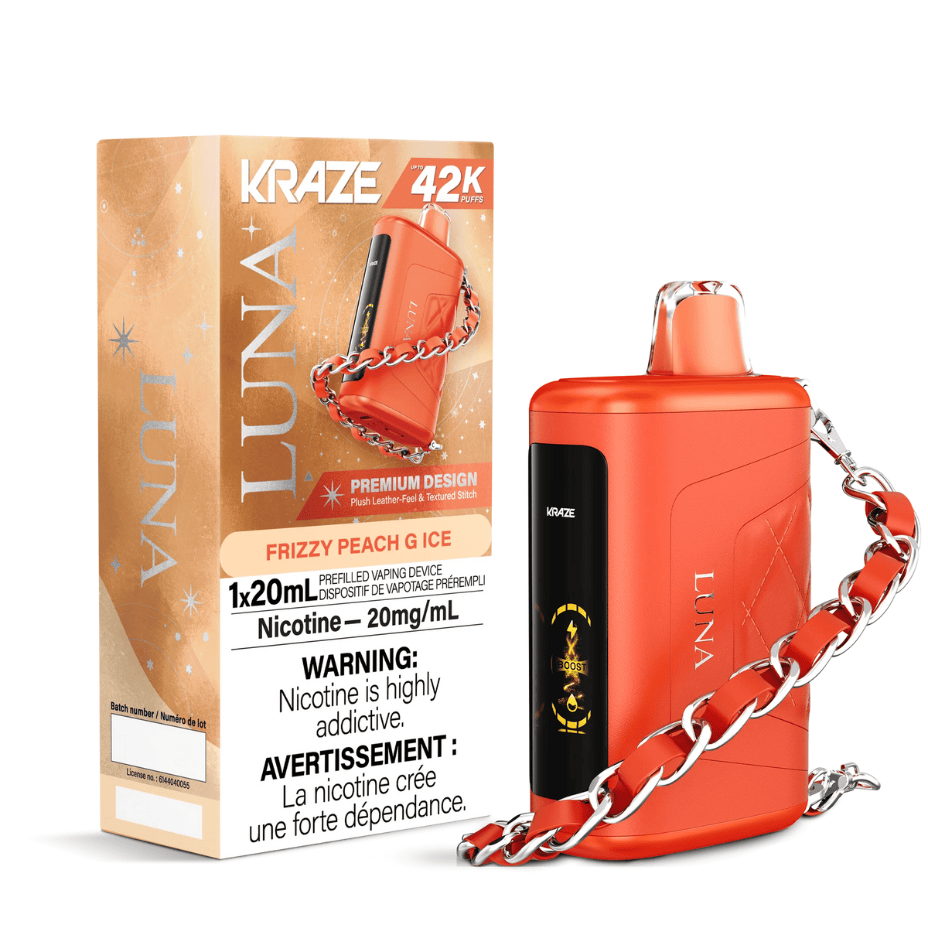 Kraze Luna 42K Disposable Vape – Frizzy Peach G Ice