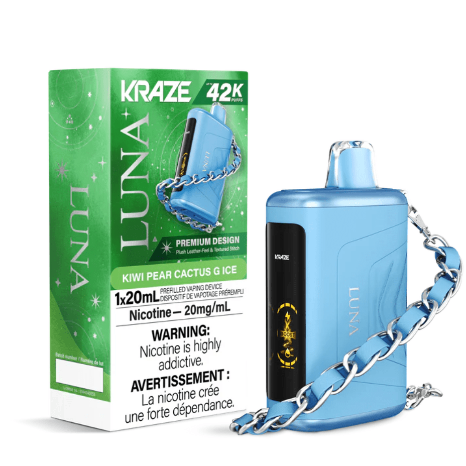 Kraze Luna 42K Disposable Vape – Kiwi Pear Cactus G Ice