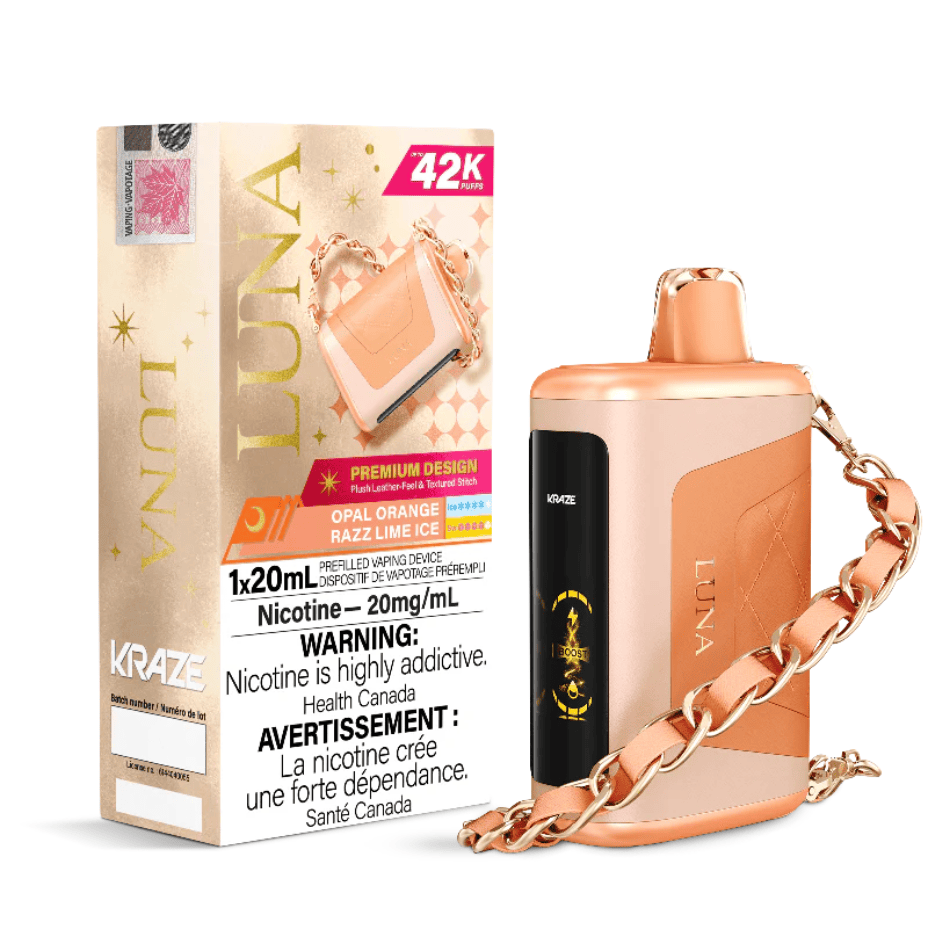 Kraze Luna 42K Disposable Vape – Opal Orange Razz Lime Ice
