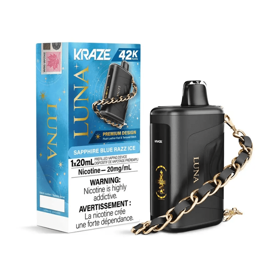 Kraze Luna 42K Disposable Vape – Sapphire Blue Razz Ice