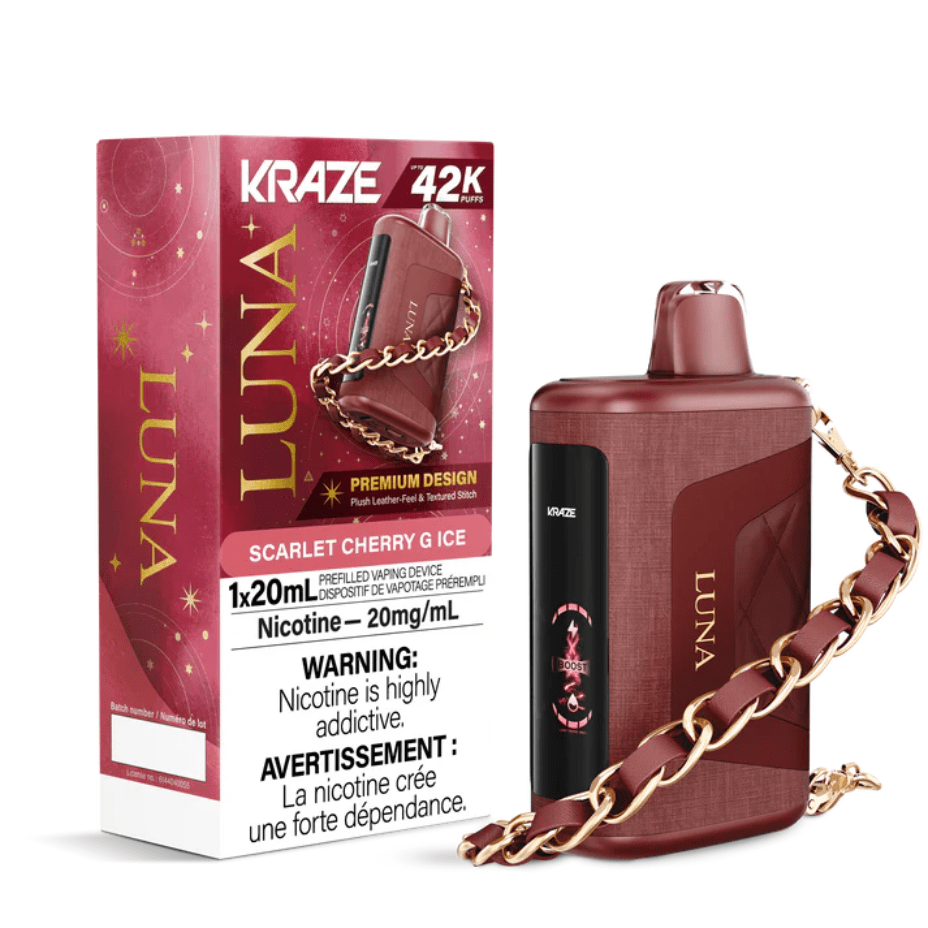 Kraze Luna 42K Disposable Vape – Scarlet Cherry G Ice