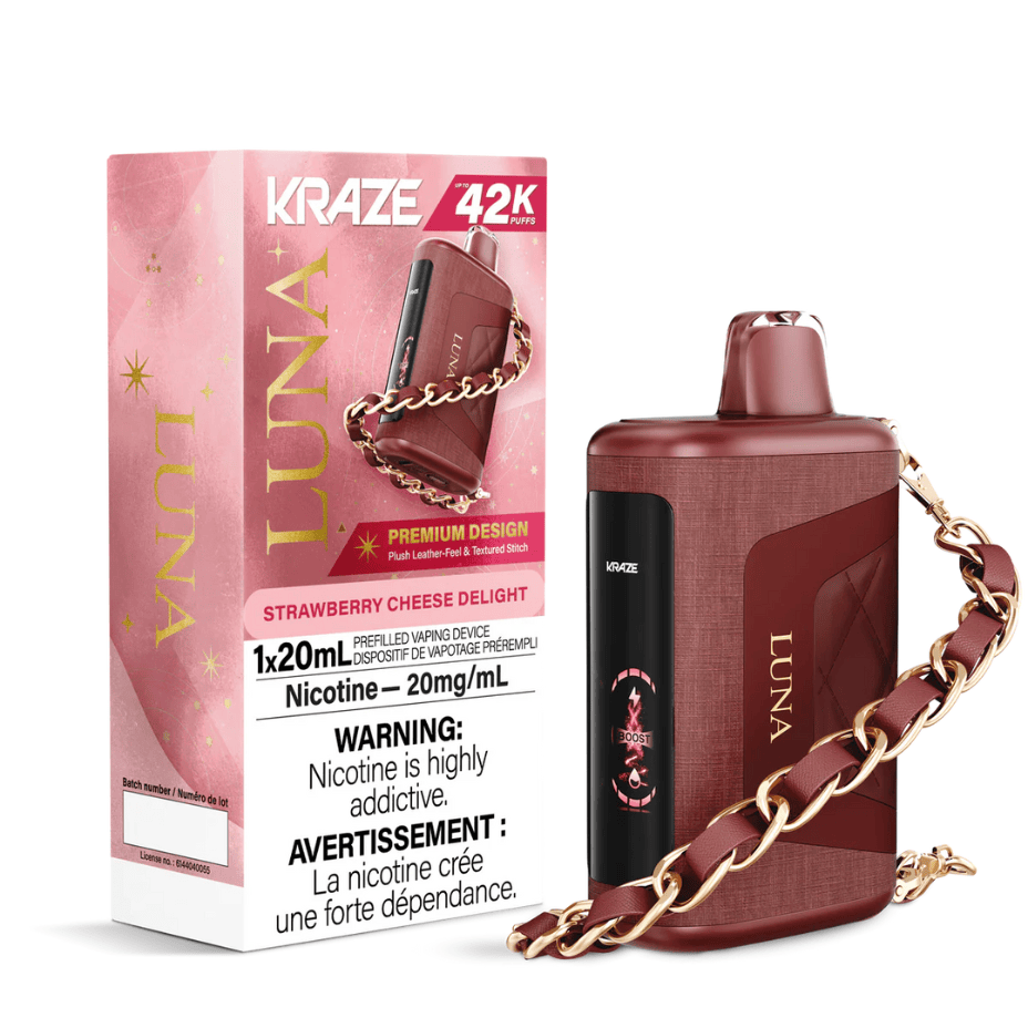 Kraze Luna 42k Disposable Vape – Strawberry Cheese Delight