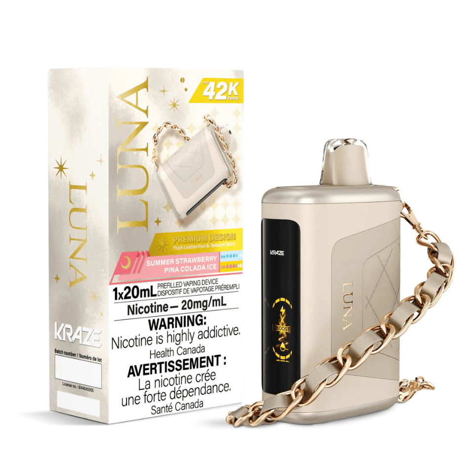 Kraze Luna 42k Disposable Vape – Summer Strawberry Pina Colada Ice