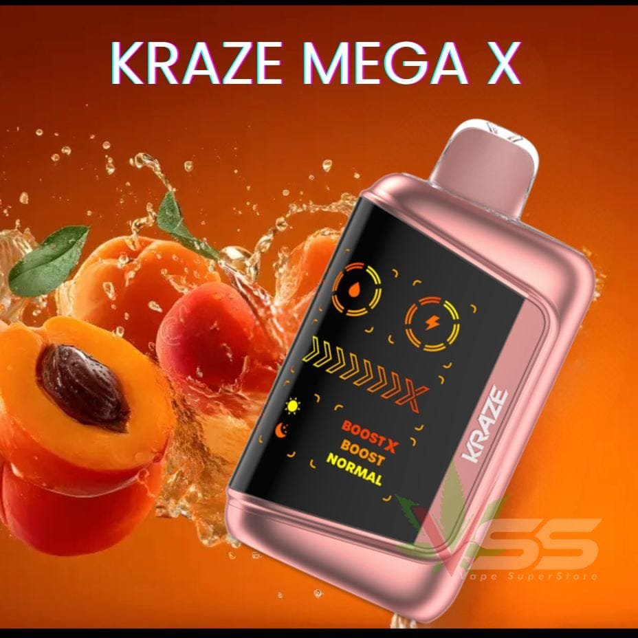 Kraze Mega X 48K Disposable Vape – Juicy Peach Ice